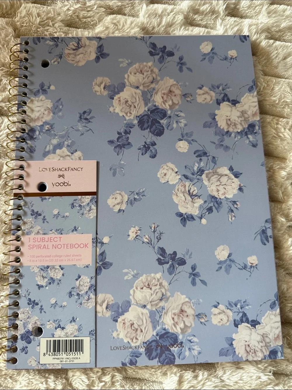 LoveShackFancy Floral Notebook in Blue & Pink - Picture 6 of 7